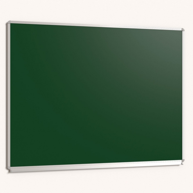 Wandtafel Stahlemaille grün, 130x100 cm, mit durchgehender Ablage, 
